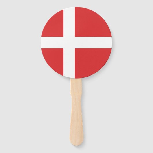 Vlag van Denemarken Handwaaier (Voorkant)
