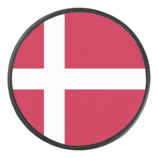 Vlag van Denemarken Hockey Puck (Voorkant)