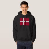 Vlag van Denemarken Hoodie (Voorkant volledig)