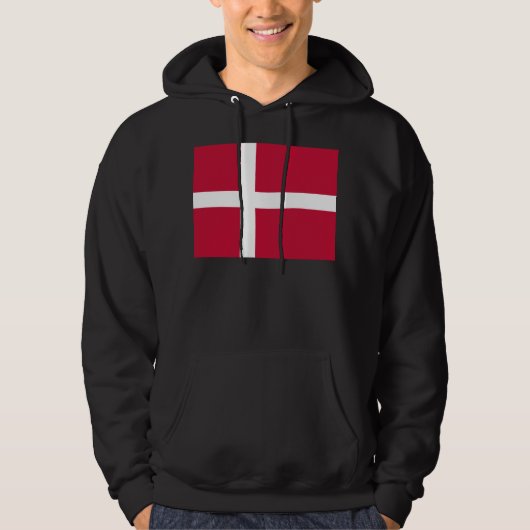 Vlag van Denemarken Hoodie (Voorkant)