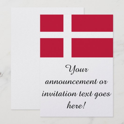 Vlag van Denemarken Kaart (Voorkant / Achterkant)