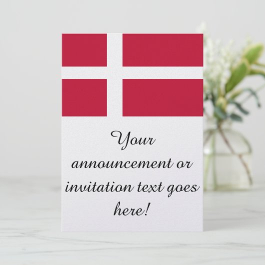 Vlag van Denemarken Kaart (Staand voorkant)