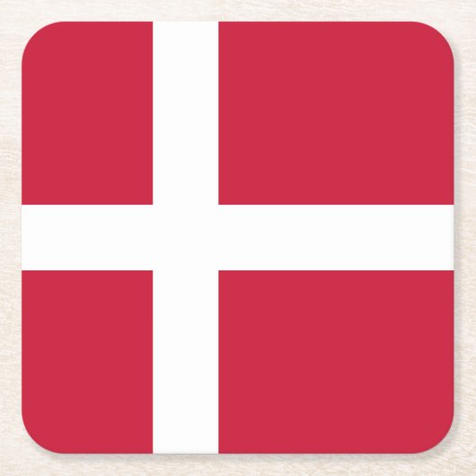 Vlag van Denemarken Kartonnen Onderzetters (Voorkant)