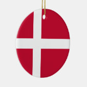 Vlag van Denemarken Keramisch Ornament (Rechts)