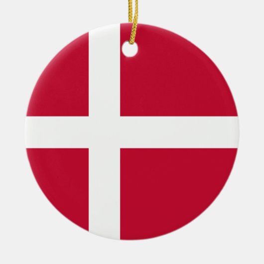 Vlag van Denemarken Keramisch Ornament (Voorkant)