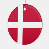 Vlag van Denemarken Keramisch Ornament (Links)
