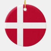 Vlag van Denemarken Keramisch Ornament (Achterkant)