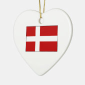 Vlag van Denemarken Keramisch Ornament (Links)
