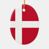Vlag van Denemarken Keramisch Ornament (Voorkant)