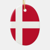 Vlag van Denemarken Keramisch Ornament (Achterkant)