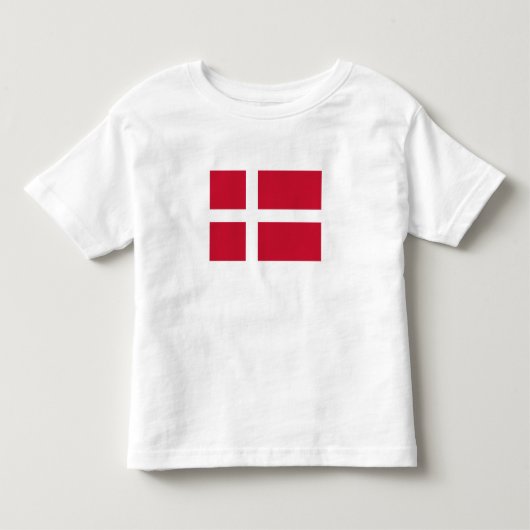 Vlag van Denemarken Kinder Shirts (Voorkant)