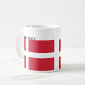 Vlag van Denemarken Koffiemok (Voorkant links)