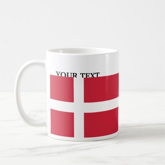 Vlag van Denemarken Koffiemok (Links)