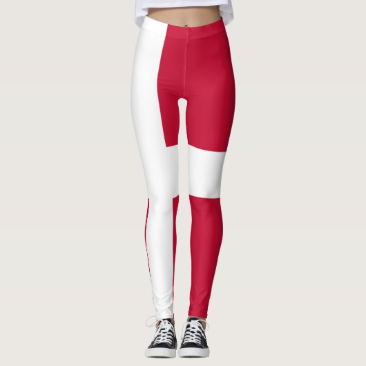 Vlag van Denemarken Leggings (Voorkant)