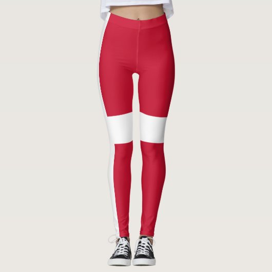 Vlag van Denemarken Leggings (Voorkant)