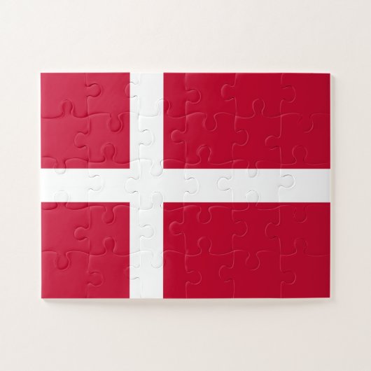 Vlag van Denemarken Legpuzzel (Horizontaal)