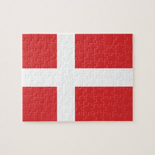 Vlag van Denemarken Legpuzzel (Horizontaal)