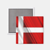 Vlag van Denemarken Magneet (Voorkant / Achterkant)