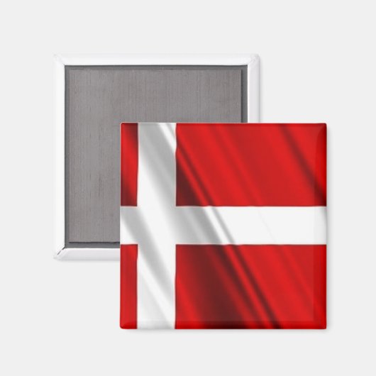 Vlag van Denemarken Magneet (Voorkant / Achterkant)