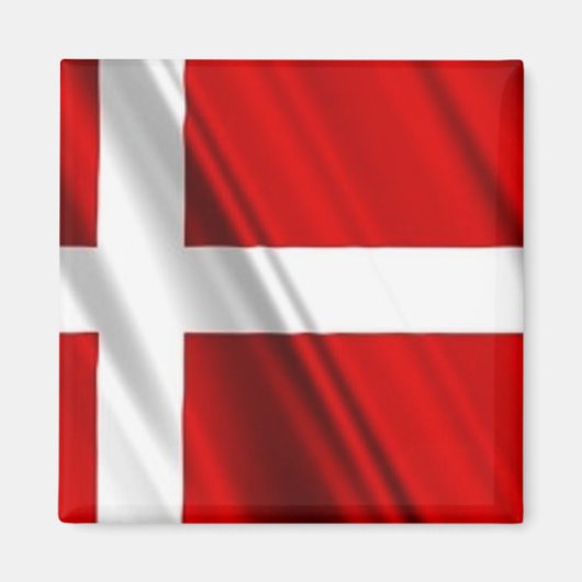 Vlag van Denemarken Magneet (Voorkant)