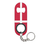 Vlag van Denemarken Mini Flessenopener (Achterkant)
