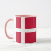 Vlag van Denemarken of Deense kleding Mok (Links)