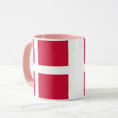 Vlag van Denemarken of Deense kleding Mok (Voorkant links)