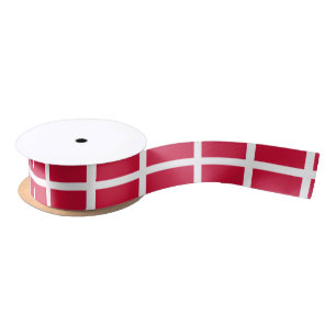 Vlag van Denemarken of Deense kleding Satijnen Lint