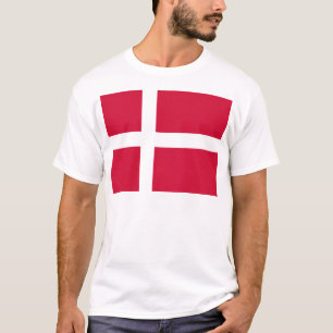 Vlag van Denemarken of Deense kleding T-shirt