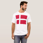 Vlag van Denemarken of Deense kleding T-shirt (Voorkant volledig)