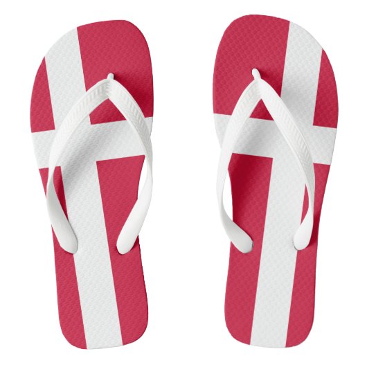 Vlag van Denemarken of Deense kleding Teenslippers (Voetbed)