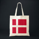 Vlag van Denemarken of Deense kleding Tote Bag<br><div class="desc">De vlag van Denemarken is rood met een wit Scandinavisch kruis dat zich uitstrekt tot de randen van de vlag; het verticale deel van het kruis wordt verschoven naar de vijandige kant #denmark #danish #patriotic #flag #scandinavian</div>