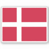 Vlag van Denemarken op maat gesneden  Sticker (Voorkant)