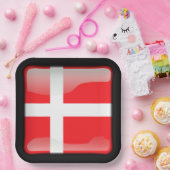 Vlag van Denemarken Papieren Bordje (Feest)