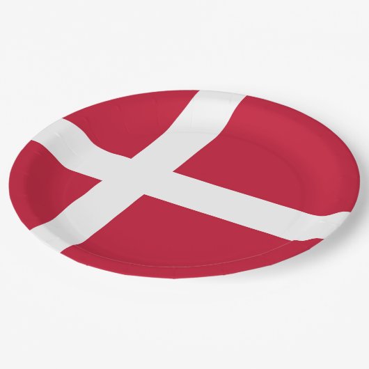 Vlag van Denemarken Papieren Bordje (Gekanteld)