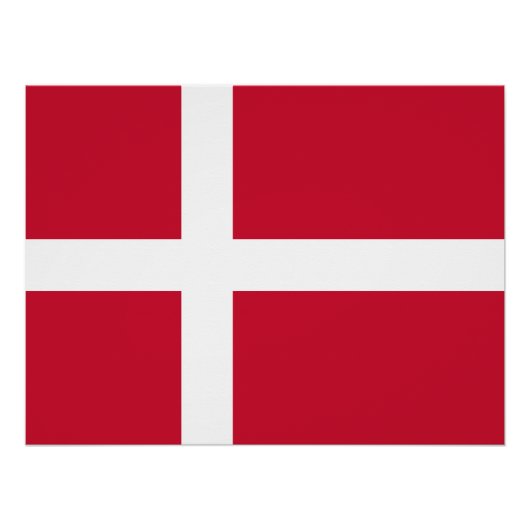 Vlag van Denemarken Perfect Poster (Voorkant)