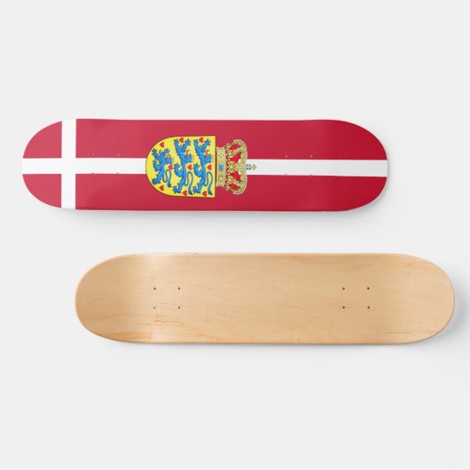 Vlag van Denemarken Persoonlijk Skateboard (Horizontaal)