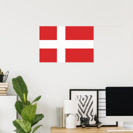 Vlag van Denemarken Poster