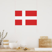 Vlag van Denemarken Poster (Keuken)