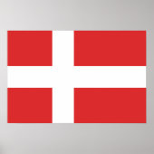 Vlag van Denemarken Poster (Voorkant)