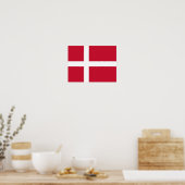 Vlag van Denemarken Poster (Keuken)