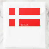 Vlag van Denemarken Rechthoekige Sticker (Tas)