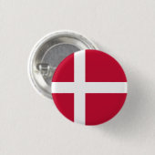 Vlag van Denemarken Ronde Button 3,2 Cm (Voorkant /achterkant)