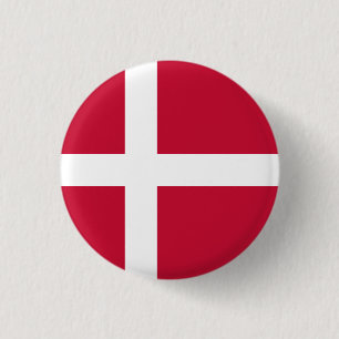 Vlag van Denemarken Ronde Button 3,2 Cm