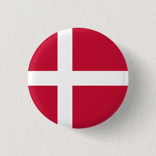 Vlag van Denemarken Ronde Button 3,2 Cm (Voorkant)