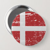 VLAG VAN DENEMARKEN RONDE BUTTON 4,0 CM (Voorkant /achterkant)