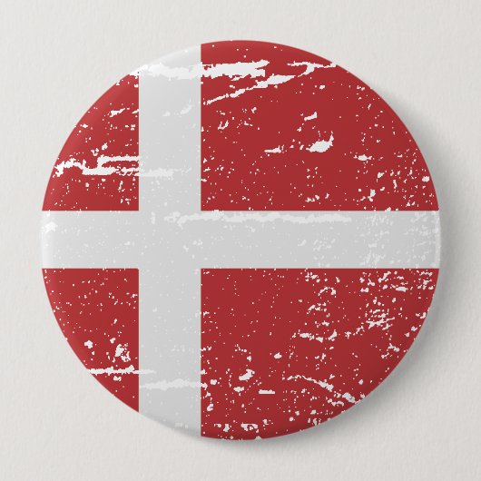 VLAG VAN DENEMARKEN RONDE BUTTON 4,0 CM (Voorkant)