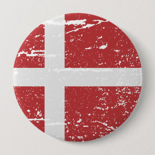 VLAG VAN DENEMARKEN RONDE BUTTON 4,0 CM