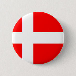 Vlag van Denemarken Ronde Button 5,7 Cm