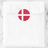 Vlag van Denemarken Ronde Sticker (Tas)